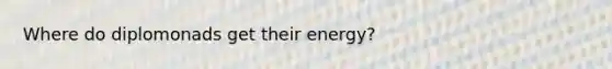 Where do diplomonads get their energy?