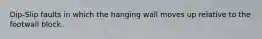 Dip-Slip faults in which the hanging wall moves up relative to the footwall block.
