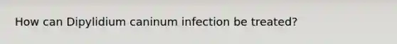 How can Dipylidium caninum infection be treated?