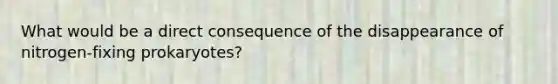 What would be a direct consequence of the disappearance of nitrogen-fixing prokaryotes?