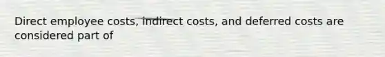 Direct employee costs, indirect costs, and deferred costs are considered part of