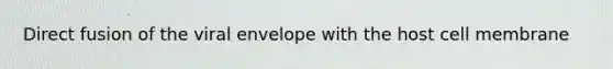 Direct fusion of the viral envelope with the host cell membrane