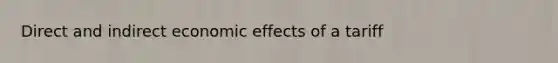 Direct and indirect economic effects of a tariff