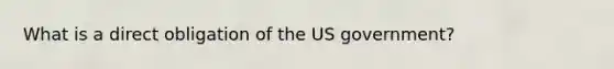 What is a direct obligation of the US government?