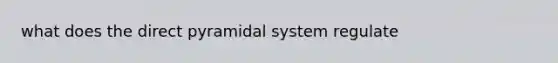 what does the direct pyramidal system regulate