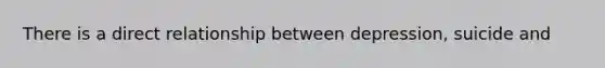 There is a direct relationship between depression, suicide and