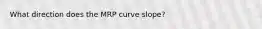 What direction does the MRP curve slope?