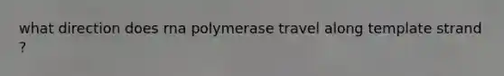 what direction does rna polymerase travel along template strand ?