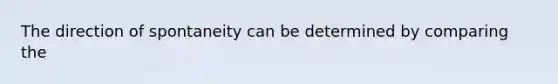 The direction of spontaneity can be determined by comparing the