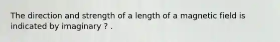 The direction and strength of a length of a magnetic field is indicated by imaginary ? .