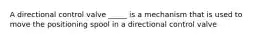 A directional control valve _____ is a mechanism that is used to move the positioning spool in a directional control valve