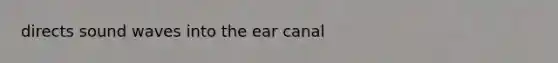 directs sound waves into the ear canal