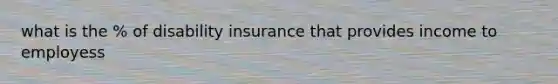 what is the % of disability insurance that provides income to employess