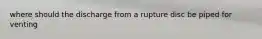 where should the discharge from a rupture disc be piped for venting