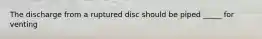 The discharge from a ruptured disc should be piped _____ for venting