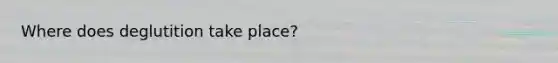 Where does deglutition take place?