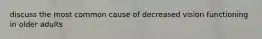discuss the most common cause of decreased vision functioning in older adults