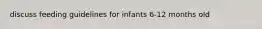 discuss feeding guidelines for infants 6-12 months old