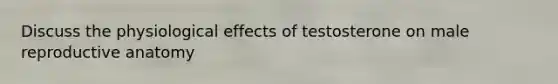 Discuss the physiological effects of testosterone on male reproductive anatomy