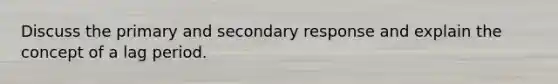 Discuss the primary and secondary response and explain the concept of a lag period.