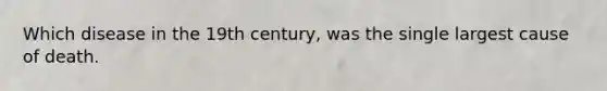 Which disease in the 19th century, was the single largest cause of death.
