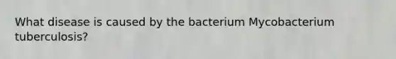 What disease is caused by the bacterium Mycobacterium tuberculosis?