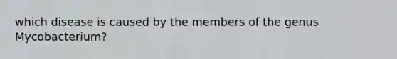 which disease is caused by the members of the genus Mycobacterium?