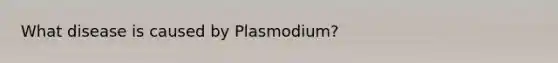 What disease is caused by Plasmodium?