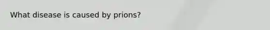 What disease is caused by prions?