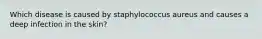 Which disease is caused by staphylococcus aureus and causes a deep infection in the skin?