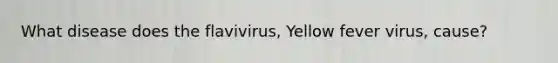 What disease does the flavivirus, Yellow fever virus, cause?