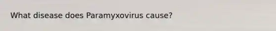 What disease does Paramyxovirus cause?