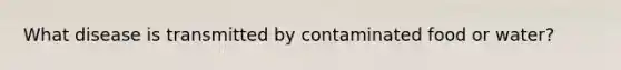 What disease is transmitted by contaminated food or water?