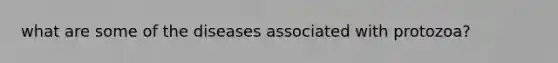 what are some of the diseases associated with protozoa?