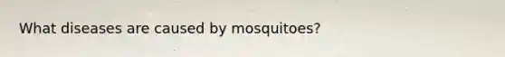 What diseases are caused by mosquitoes?