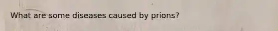 What are some diseases caused by prions?
