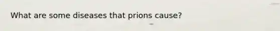 What are some diseases that prions cause?