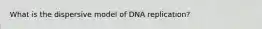 What is the dispersive model of DNA replication?