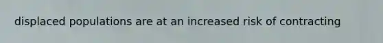 displaced populations are at an increased risk of contracting
