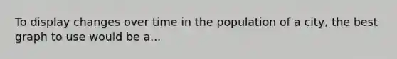 To display changes over time in the population of a city, the best graph to use would be a...