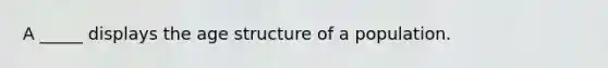 A _____ displays the age structure of a population.