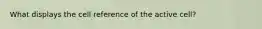 What displays the cell reference of the active cell?