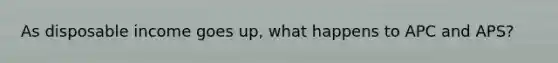 As disposable income goes up, what happens to APC and APS?