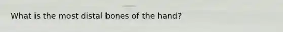 What is the most distal bones of the hand?