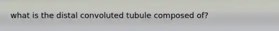 what is the distal convoluted tubule composed of?