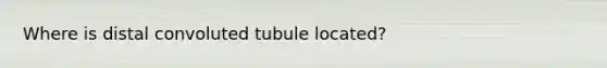 Where is distal convoluted tubule located?