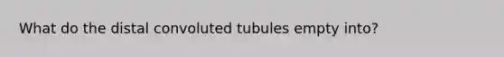 What do the distal convoluted tubules empty into?