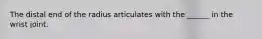 The distal end of the radius articulates with the ______ in the wrist joint.