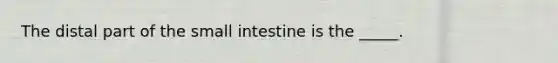 The distal part of the small intestine is the _____.