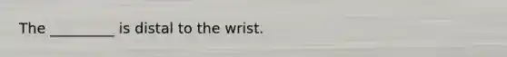 The _________ is distal to the wrist.